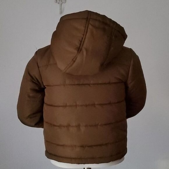 24 Months Winter Jacket Coat Parka PUFFER Snow BOYS Kids Youth BROWN HOOD HOODED - Picture 4 of 12